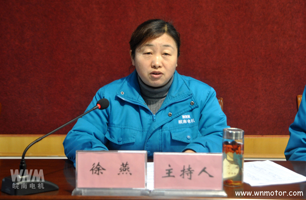 皖南电机徐燕主持会议 皖南电机徐燕主持会议